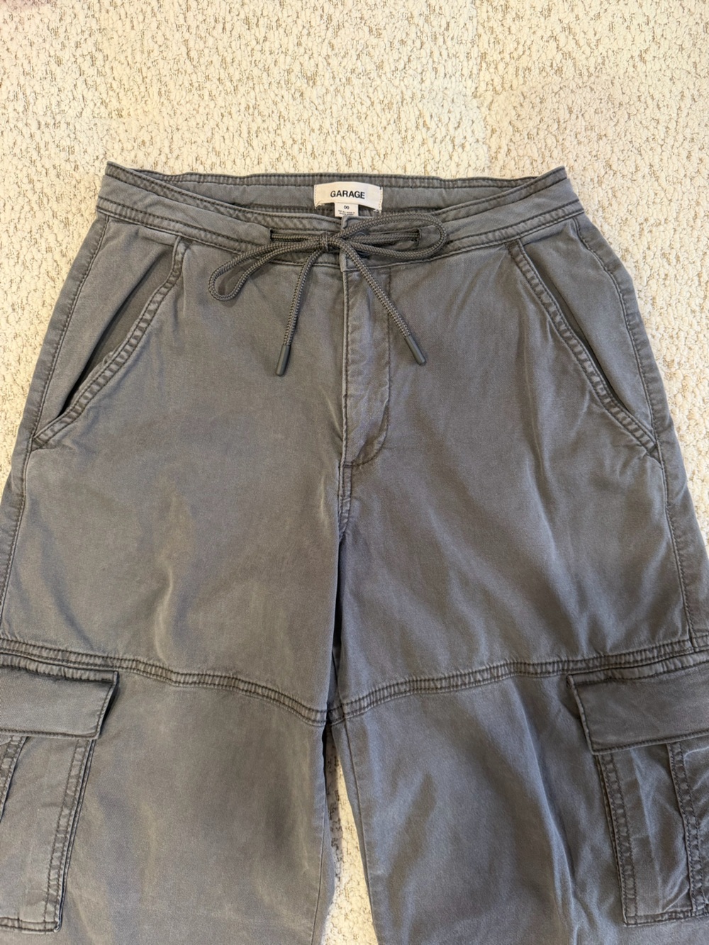 Garage Gray Cargo Drawstring Pants